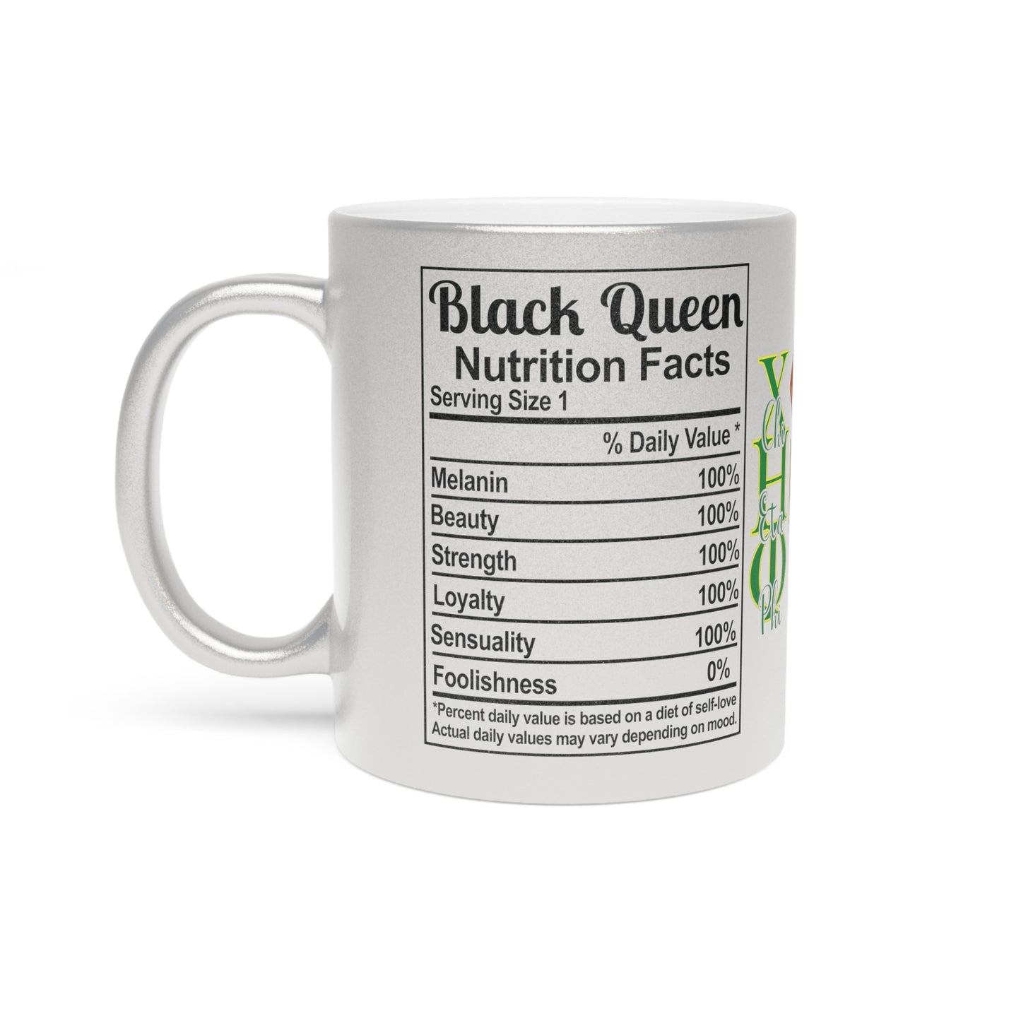 Chi Black Queen Metallic Mug (Silver\Gold)