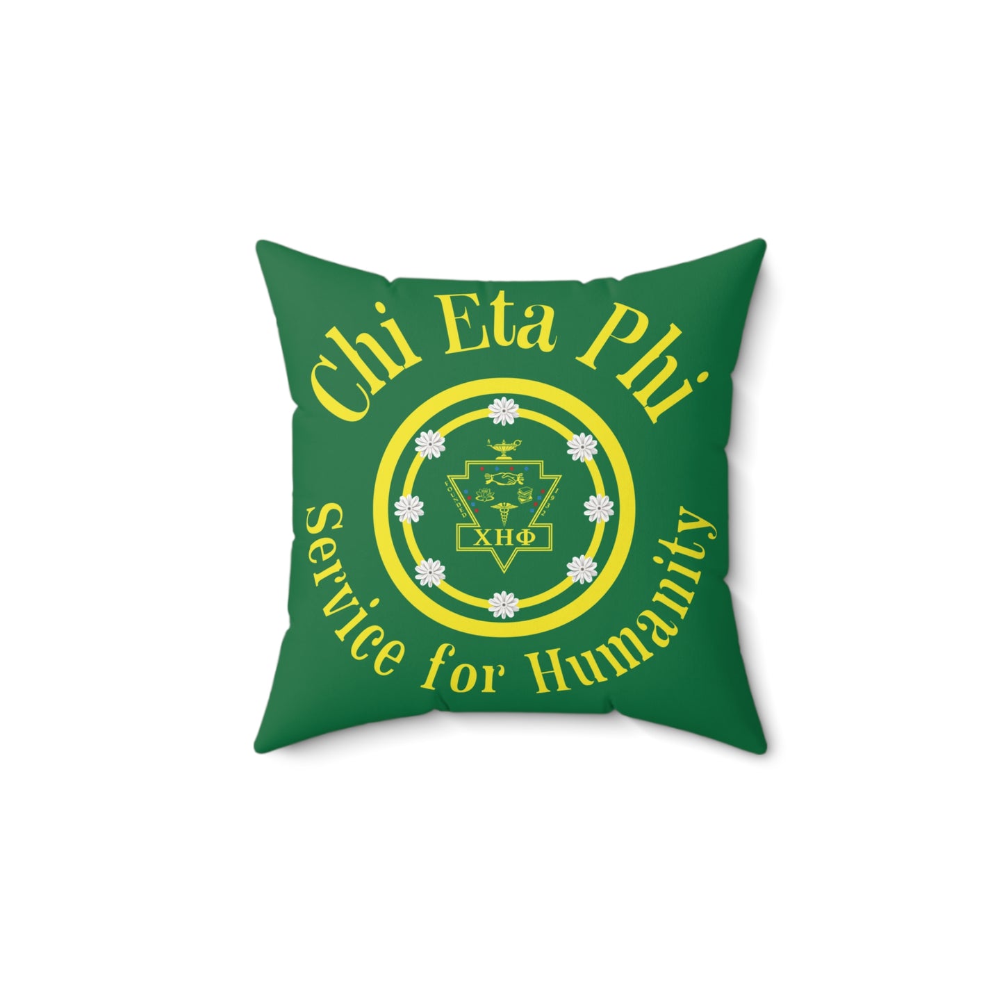 Chi Eta Phi Service for Humanity Polyester Spun Square Pillow