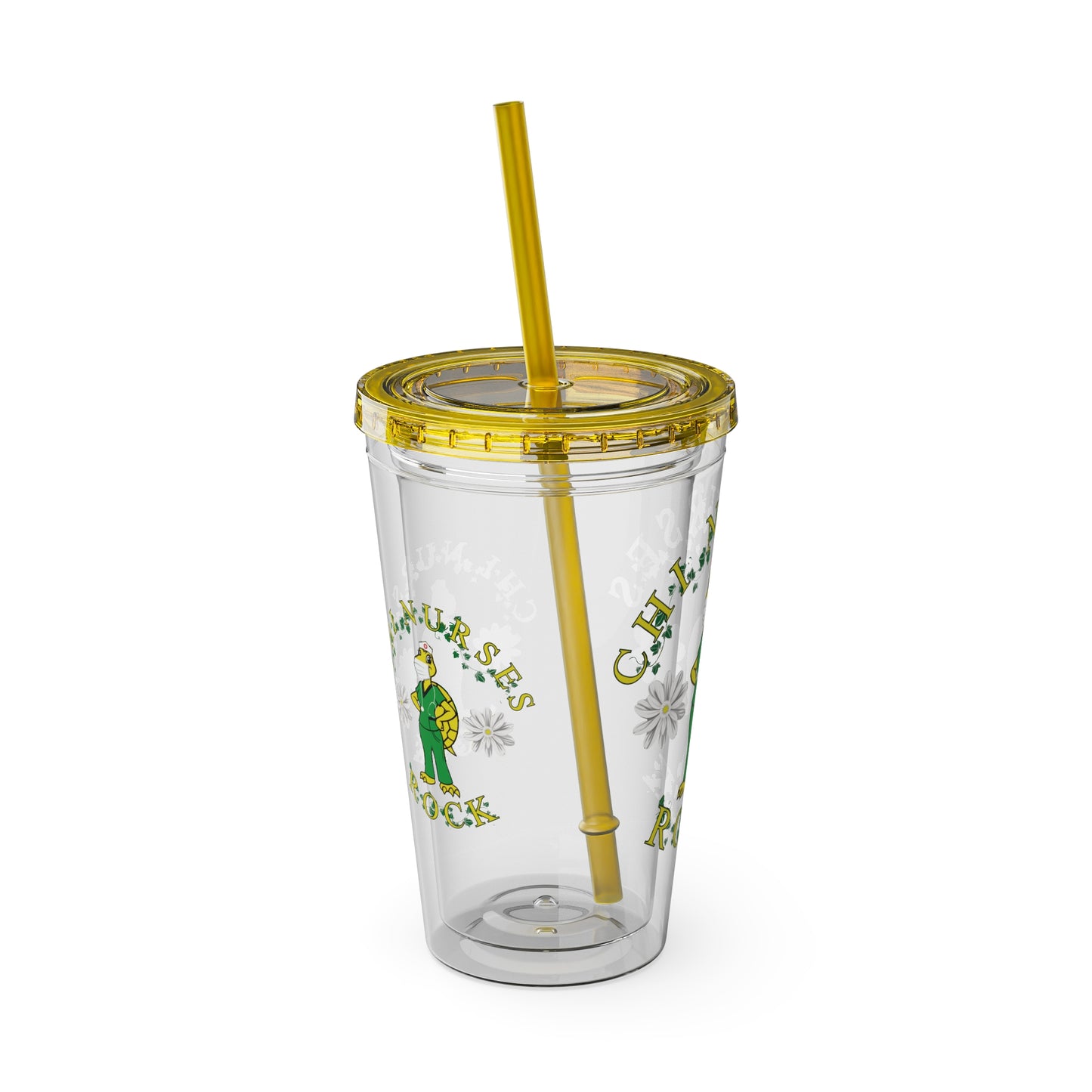 Chi Nurses Rock Sunsplash Tumbler with Straw, 16oz