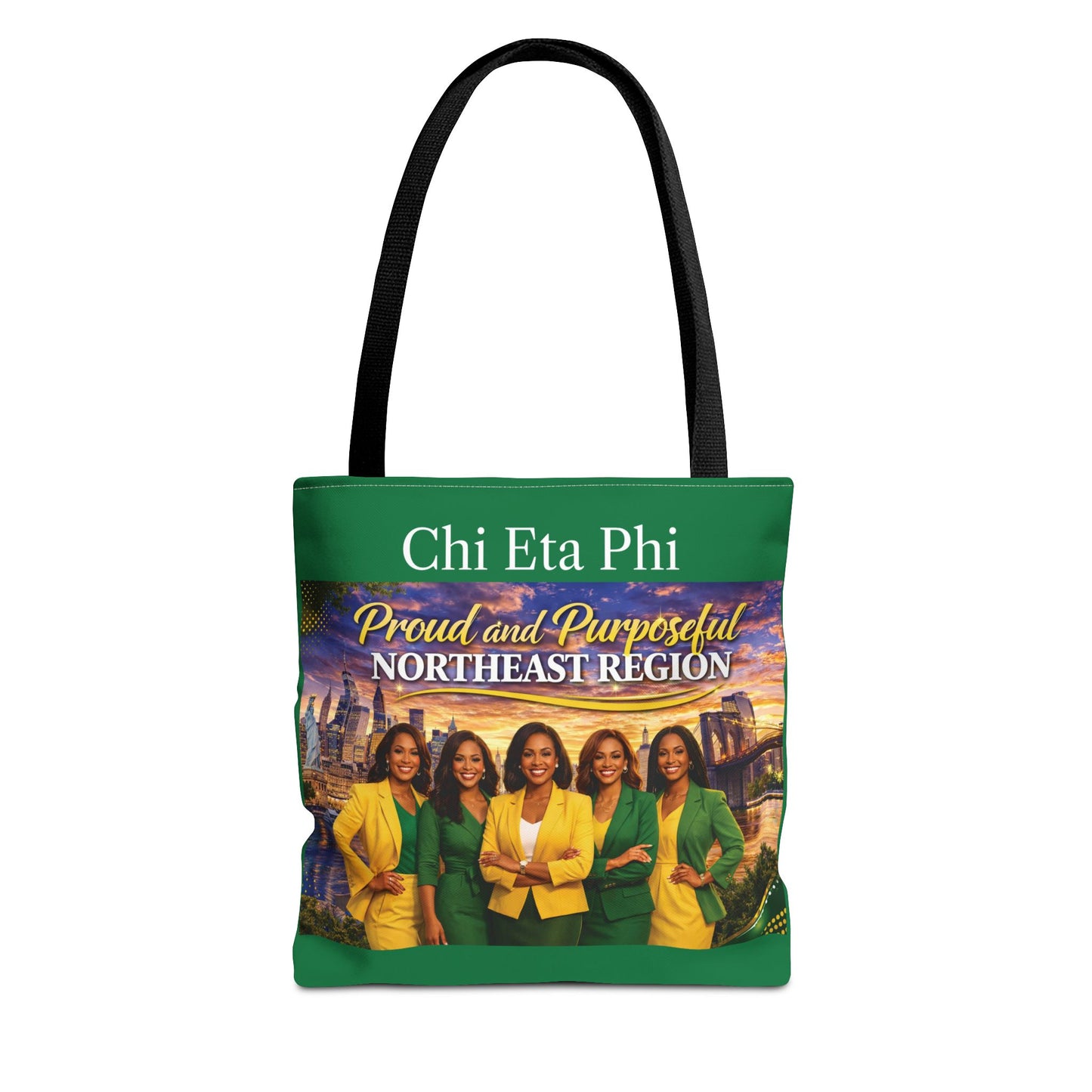 Colorful Regional Chi Soror Tote Bags