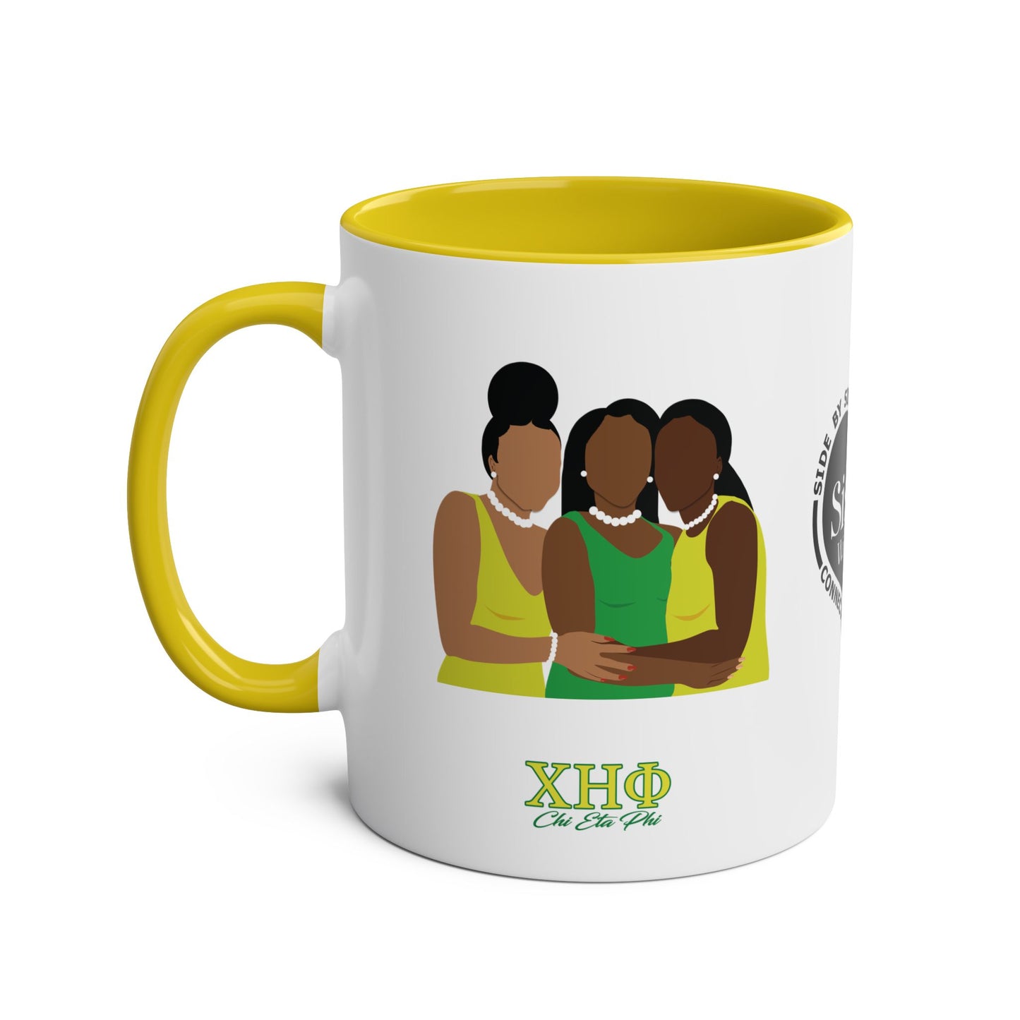 Chi Eta Phi Sisters Two-Tone Coffee Mugs, 11oz
