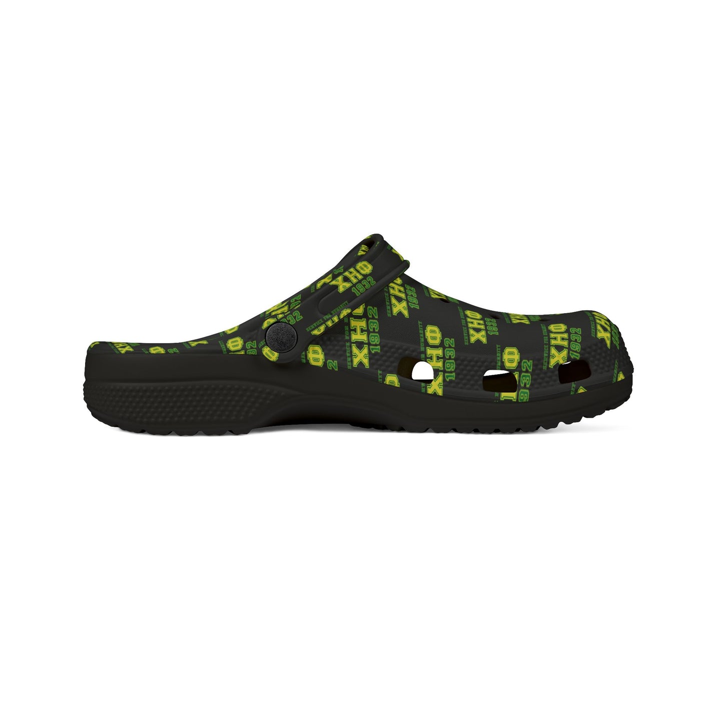 Unisex Black XHO Rubber Shoe with Optional Strap