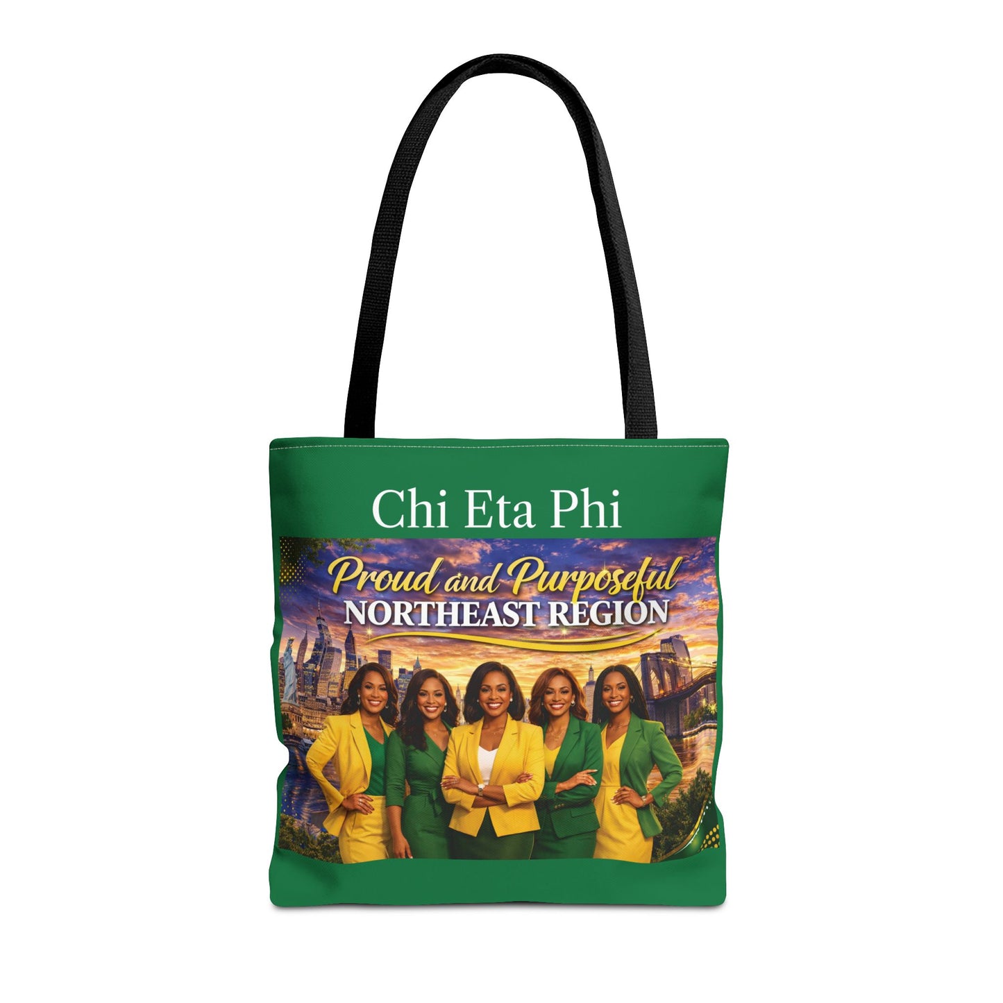 Colorful Regional Chi Soror Tote Bags