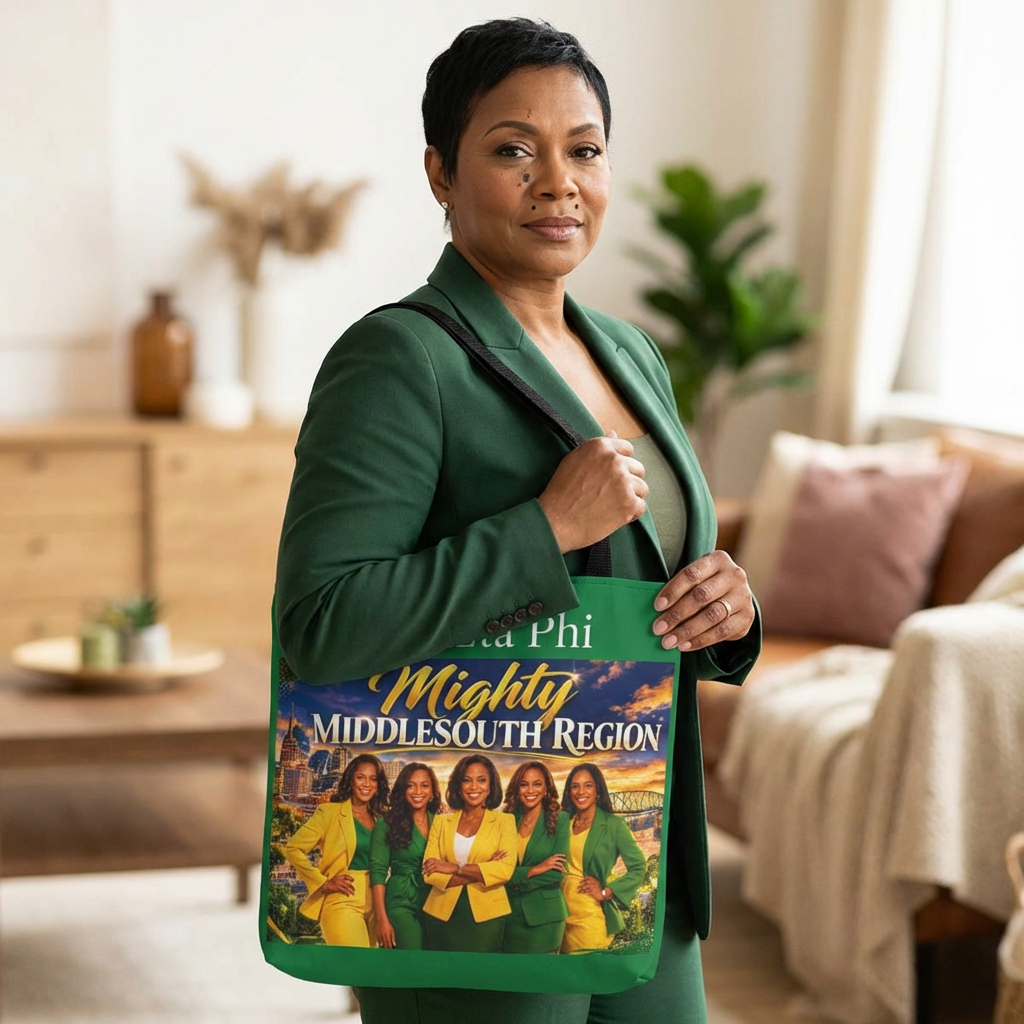 Colorful Regional Chi Soror Tote Bags