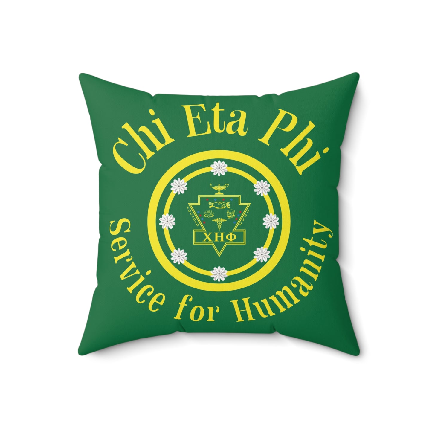Chi Eta Phi Service for Humanity Polyester Spun Square Pillow