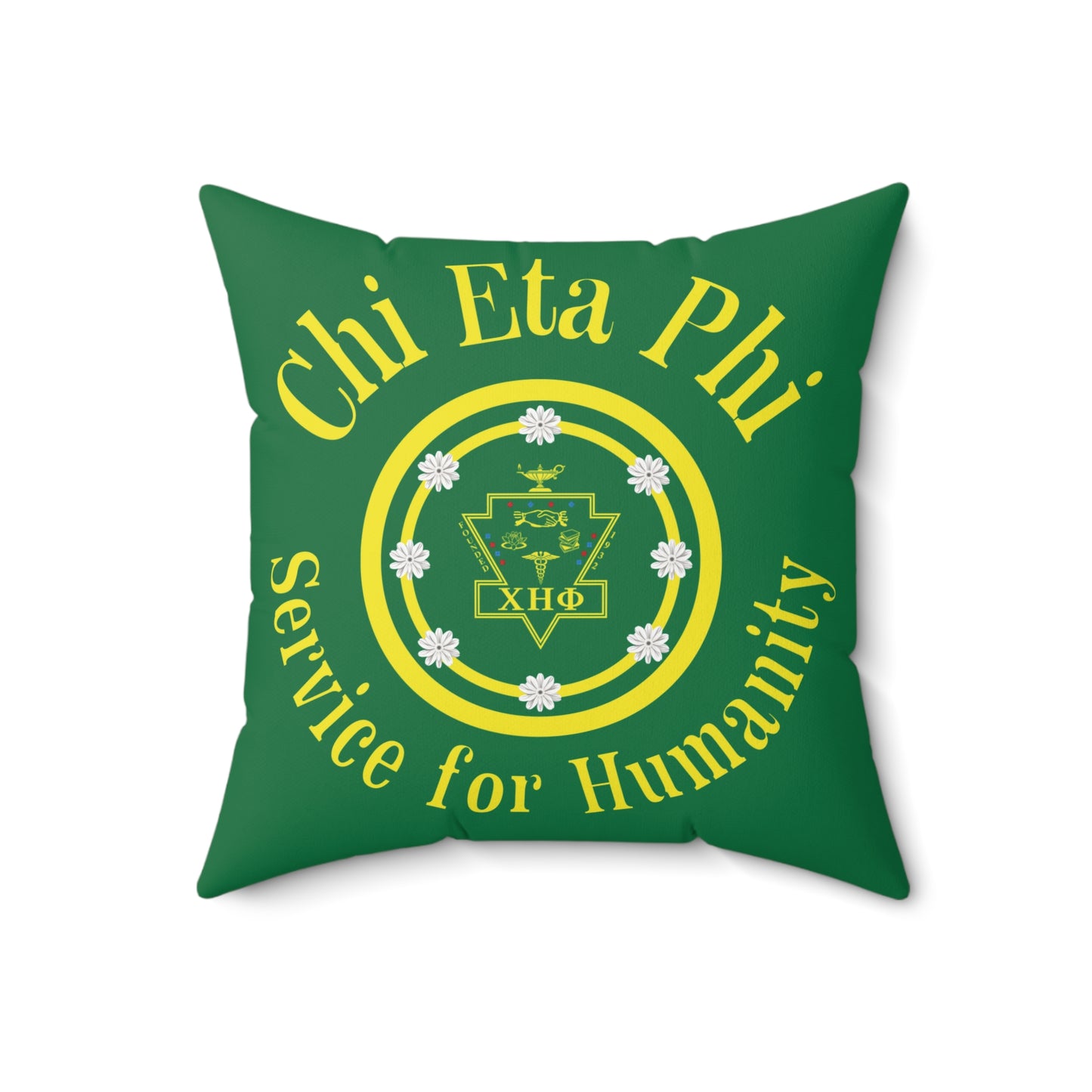 Chi Eta Phi Service for Humanity Polyester Spun Square Pillow
