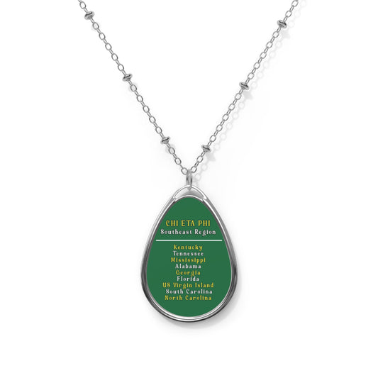 Oval Southeast Region Chi Eta Phi Necklace