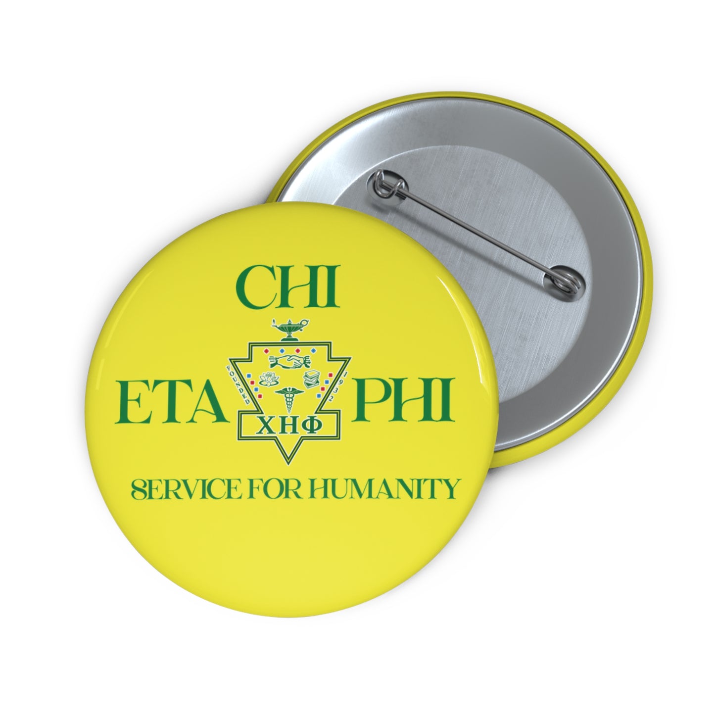 Chi Eta Phi Yellow Logo Button