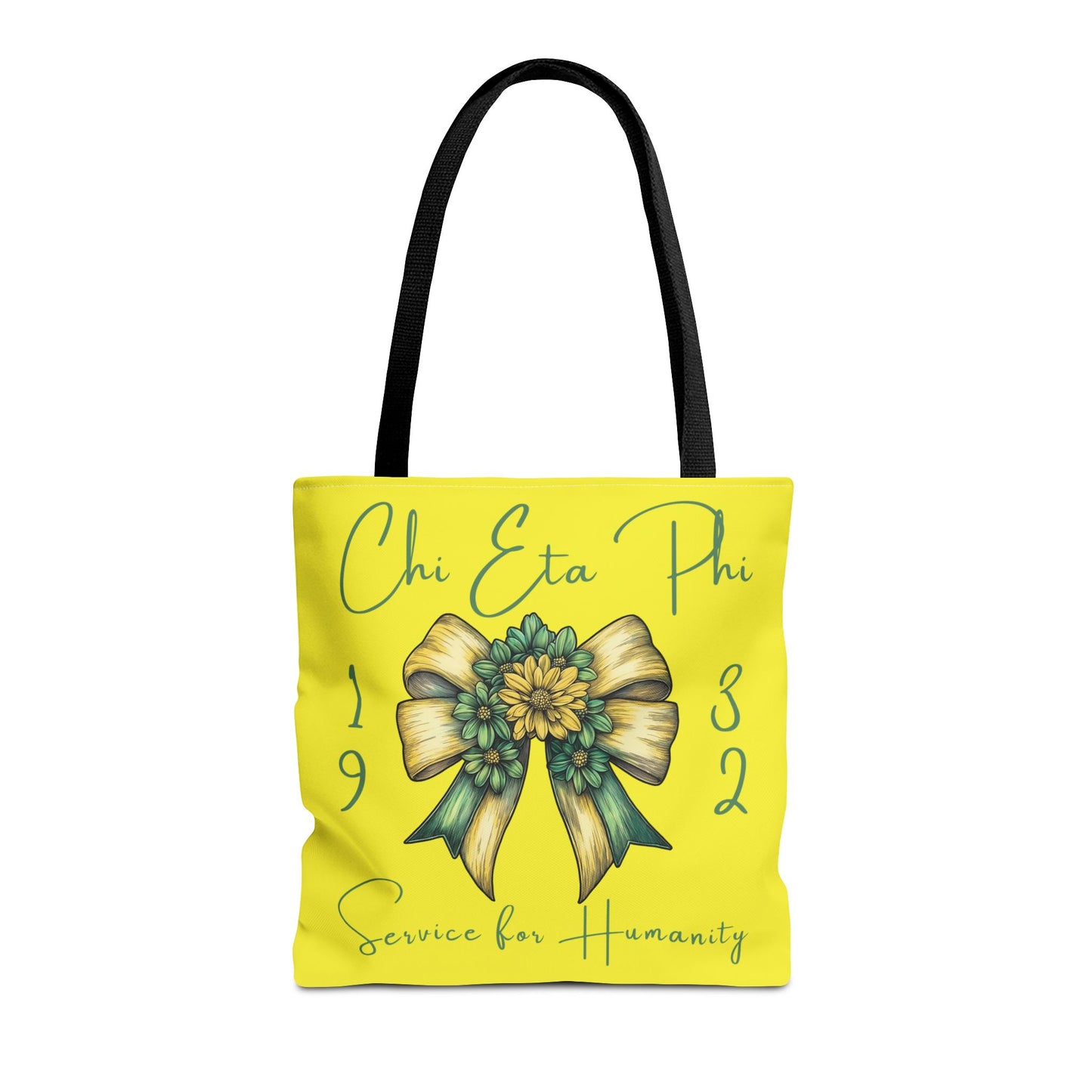 Yellow Chi Bow Design Tote Bag