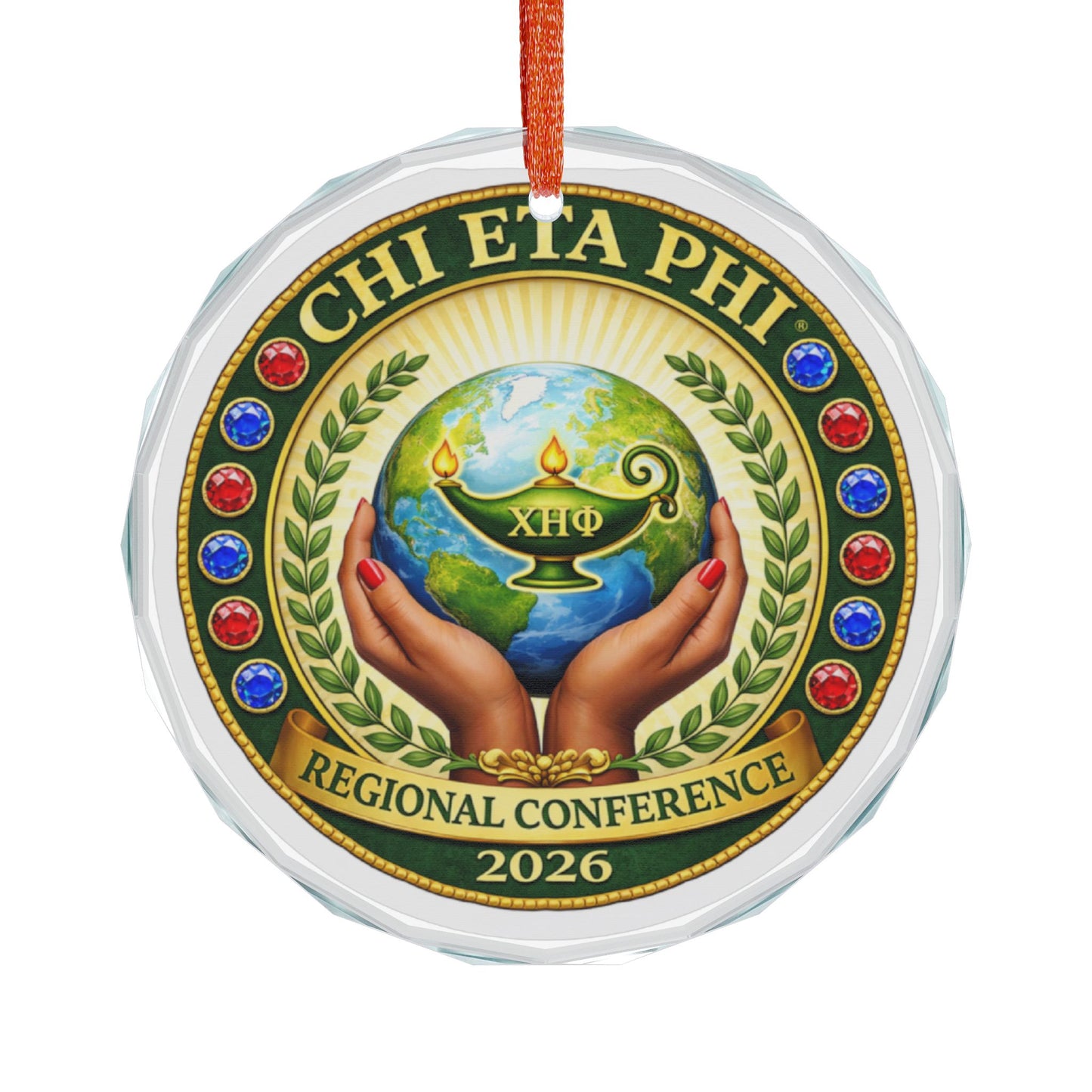 Chi Eta Phi Regional Conference 2026 Glass Keepsake Ornament
