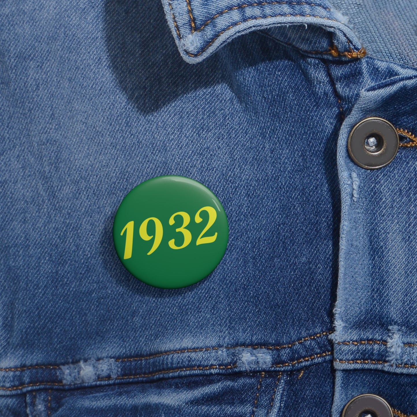 Green 1932 Button