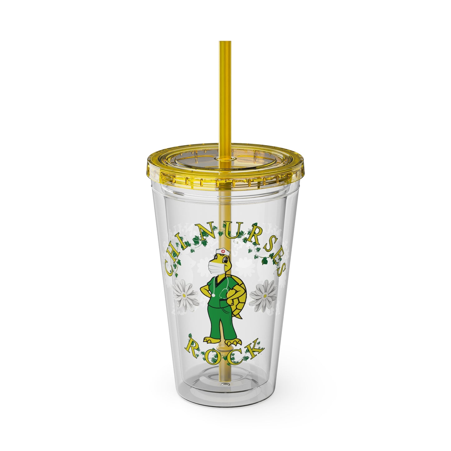 Chi Nurses Rock Sunsplash Tumbler with Straw, 16oz