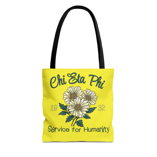 Yellow Chrysanthemum Service for Humanity Design Tote Bag