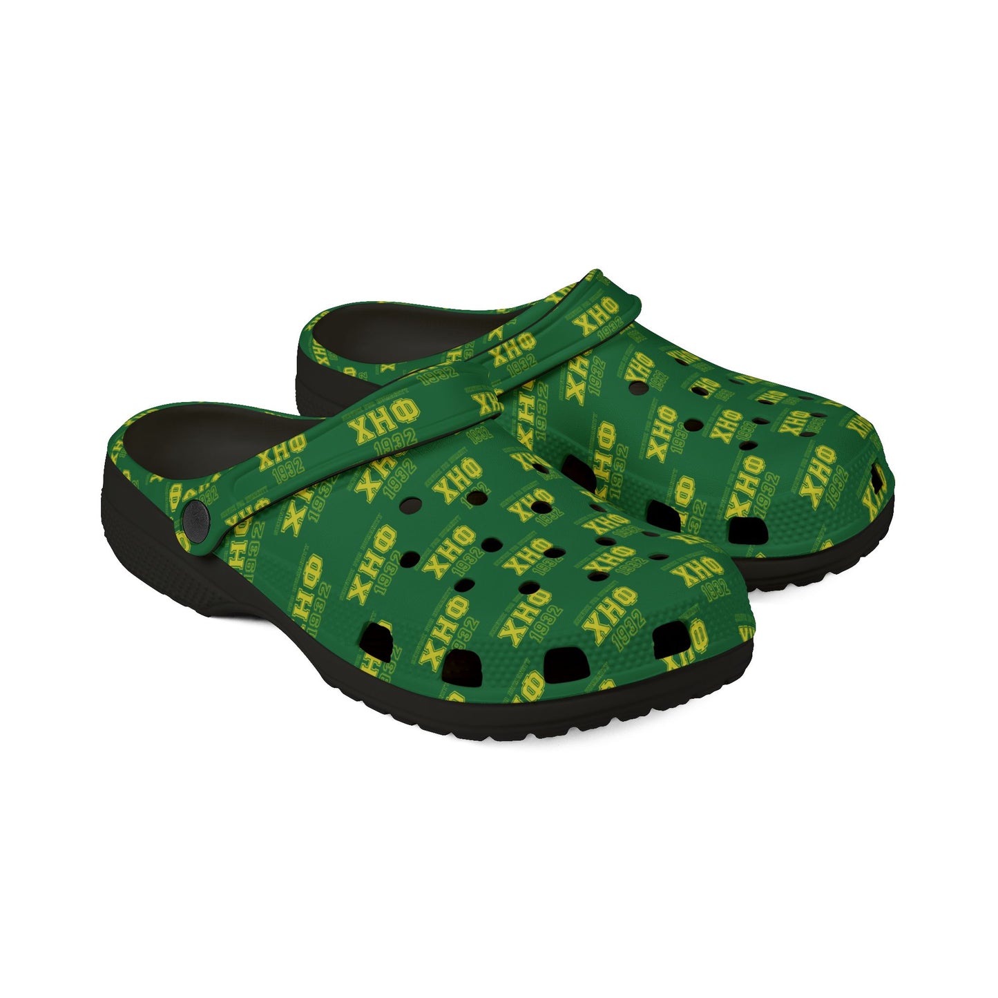 Unisex XHO Green Rubber Shoes with Optional Strap