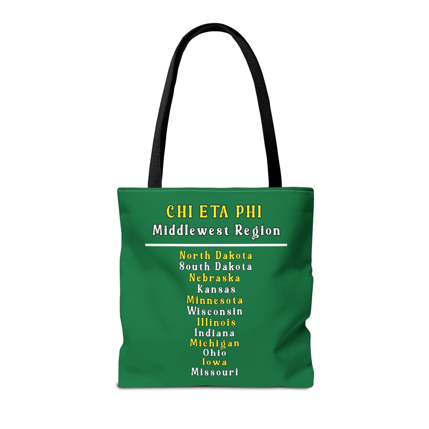 Middlewest Region Green and White Tote Bag