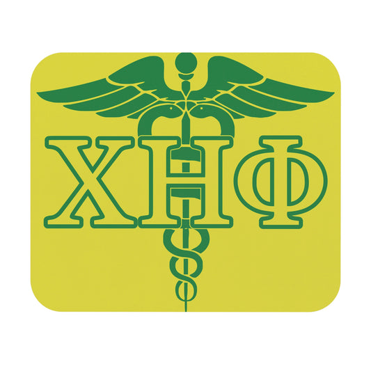 Yellow Caduceus Mouse Pad
