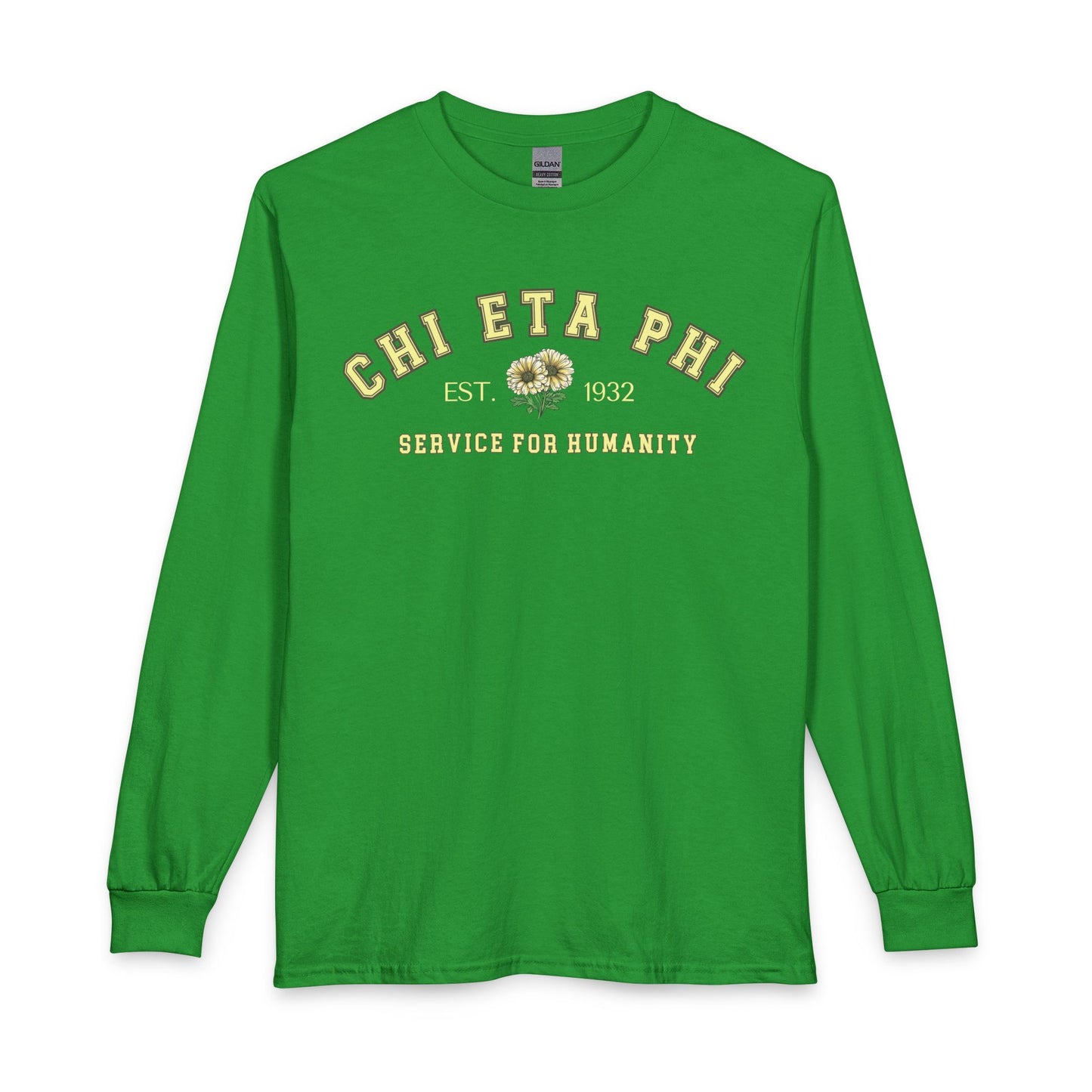 Chi Eta Phi Long Sleeve Tee — "Service for Humanity" Sorority Shirt