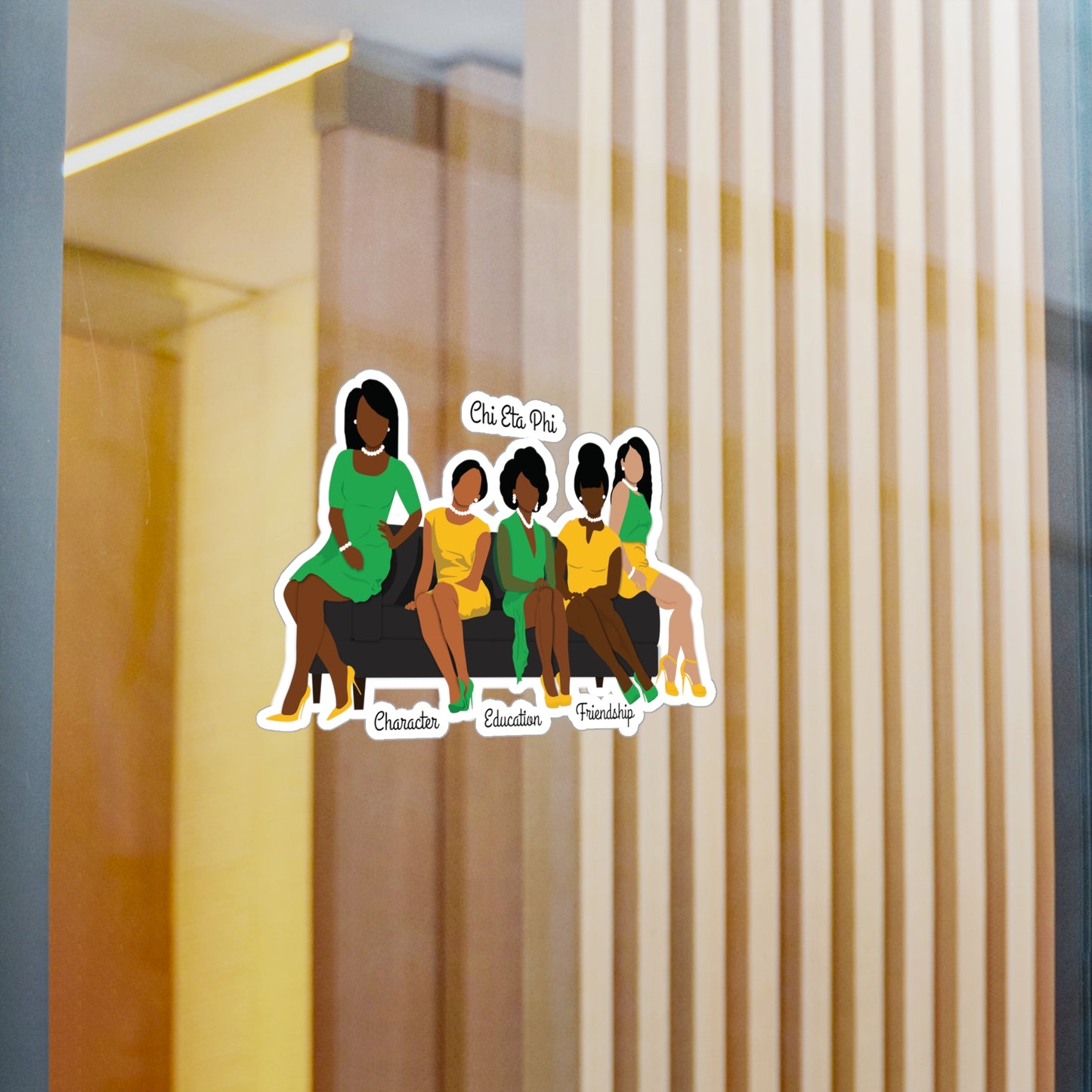 Chi Eta Phi Service For Humanity Kiss-Cut Vinyl Decals