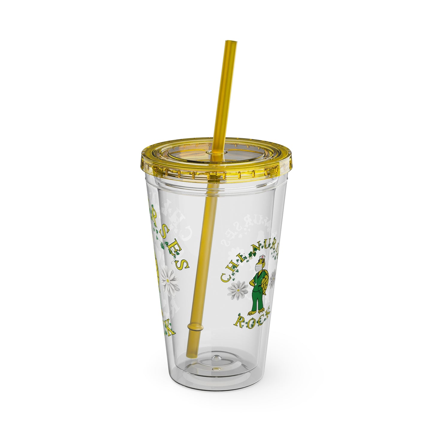 Chi Nurses Rock Sunsplash Tumbler with Straw, 16oz