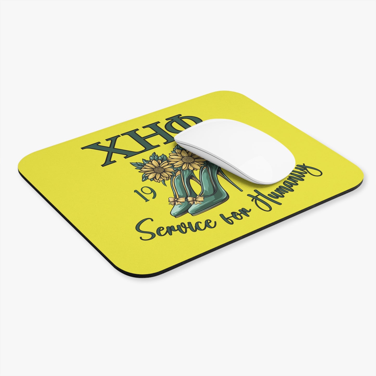 XHO Yellow Shoe Design Mouse Pad