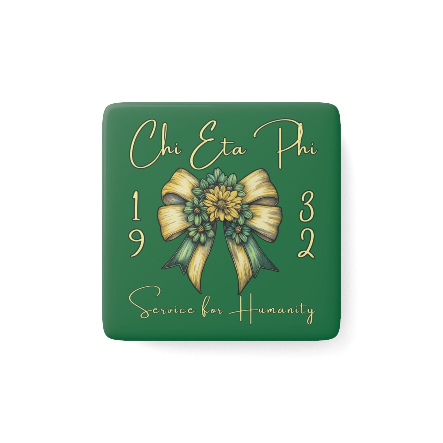 Chi Eta Phi Porcelain Square Magnets