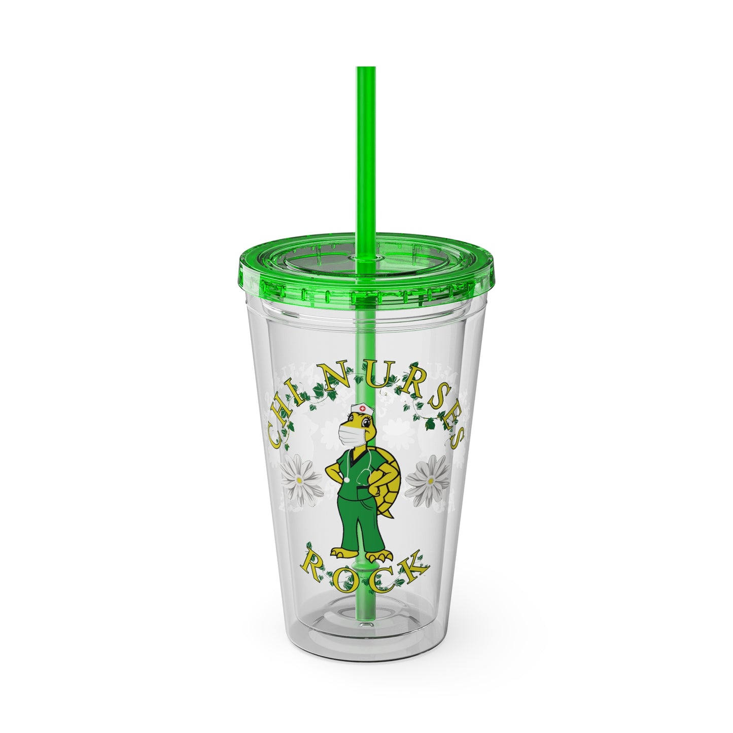 Chi Nurses Rock Sunsplash Tumbler with Straw, 16oz