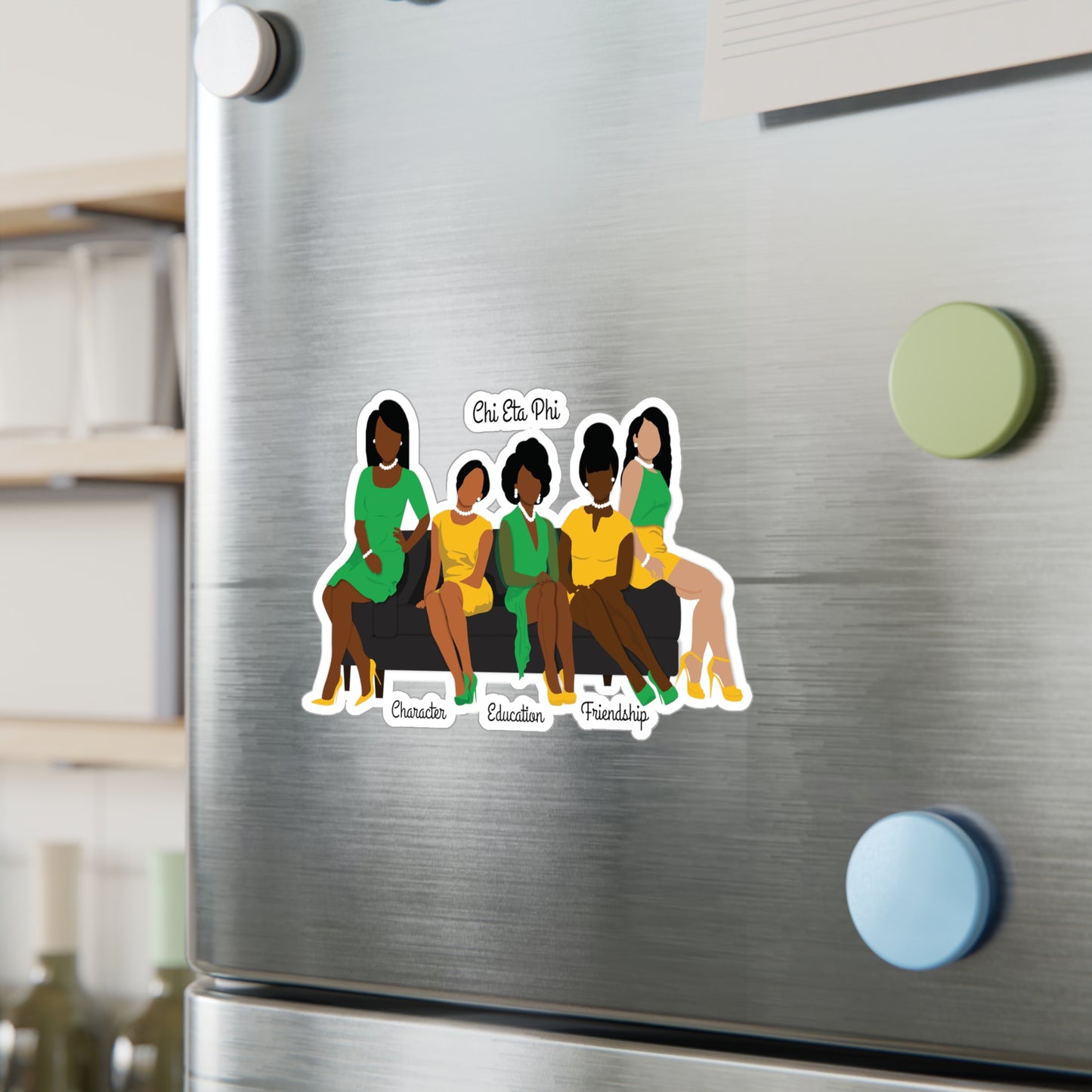 Chi Eta Phi Service For Humanity Kiss-Cut Vinyl Decals
