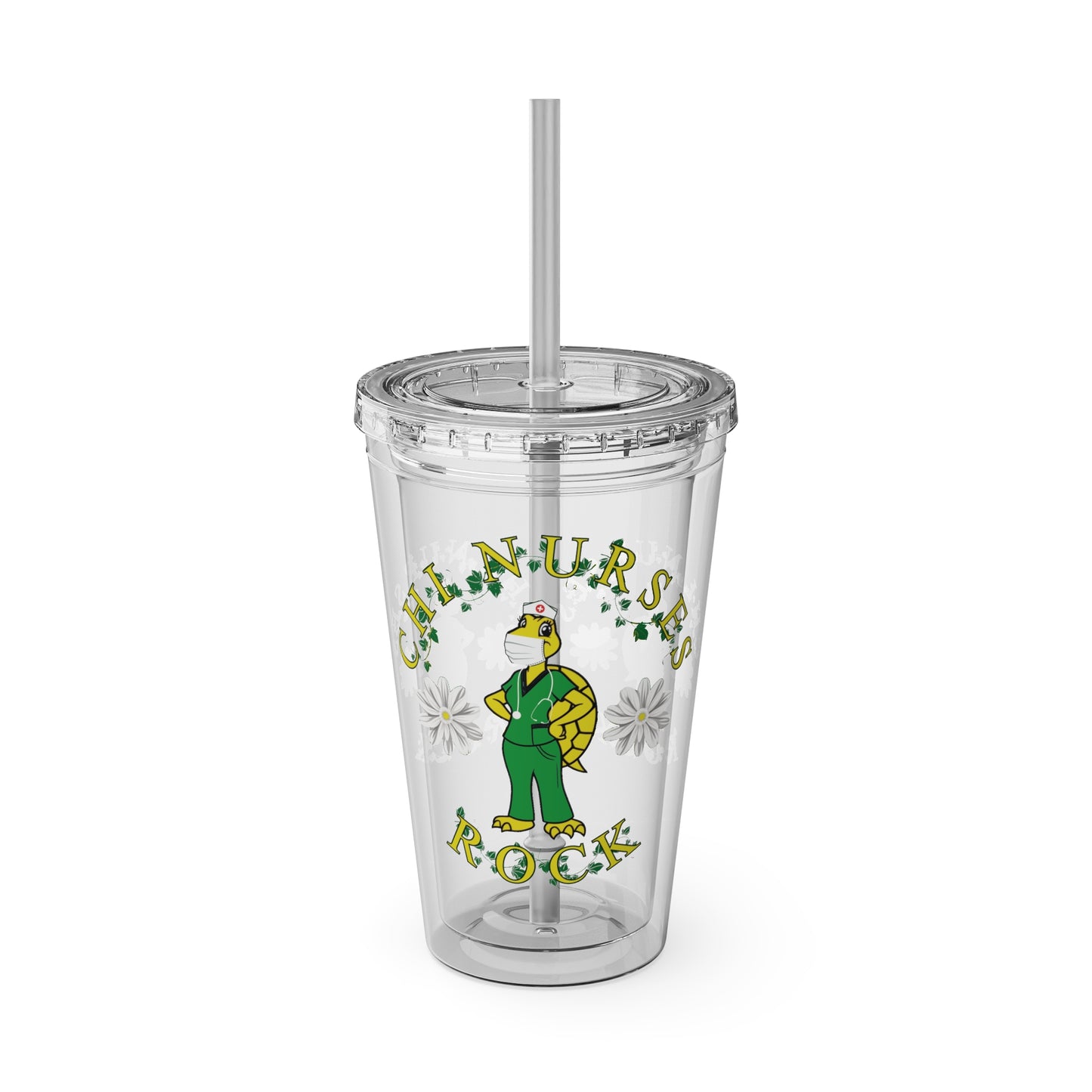 Chi Nurses Rock Sunsplash Tumbler with Straw, 16oz