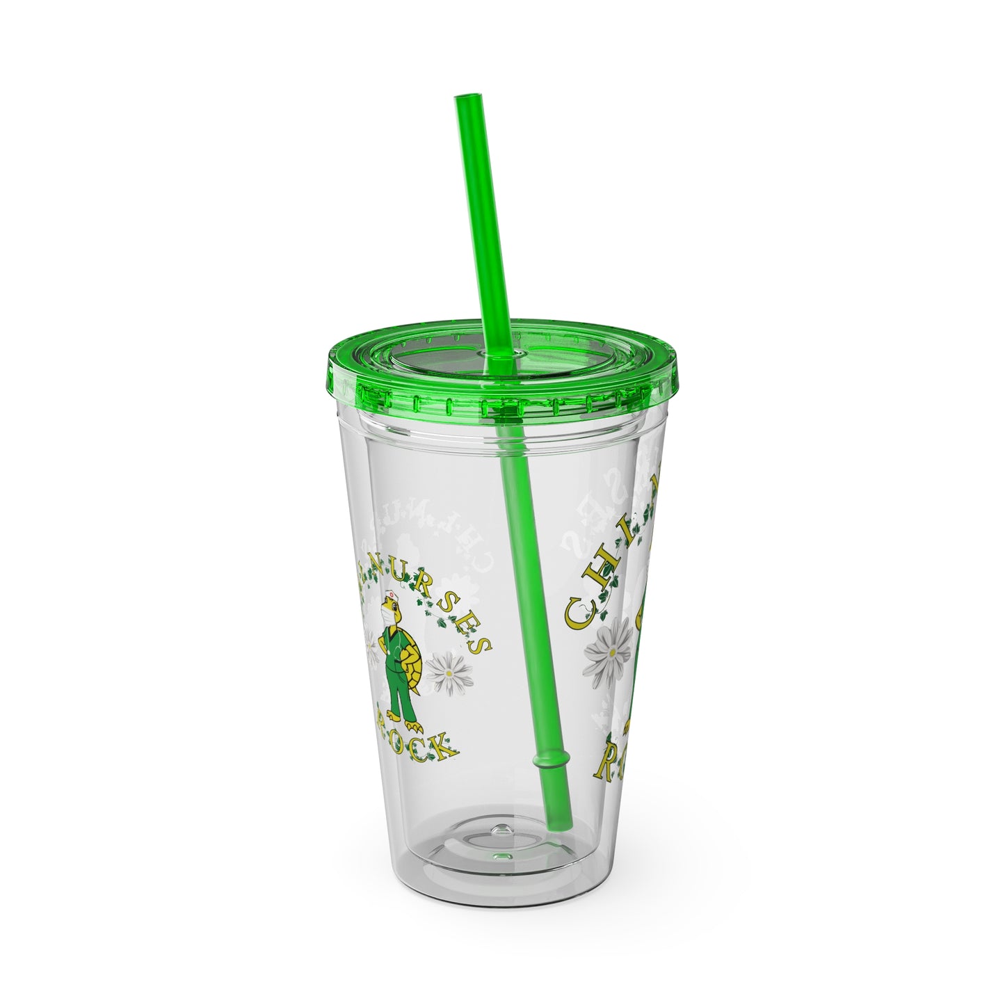 Chi Nurses Rock Sunsplash Tumbler with Straw, 16oz