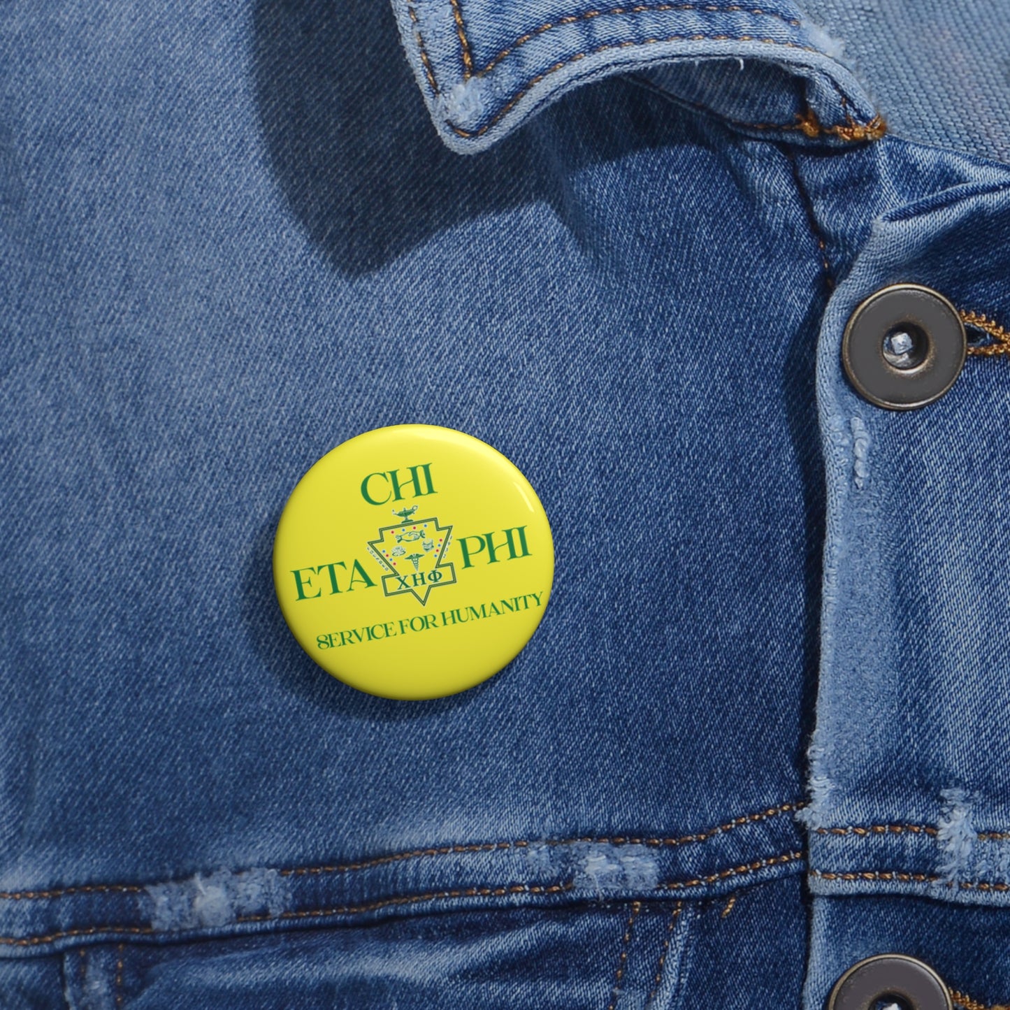 Chi Eta Phi Yellow Logo Button