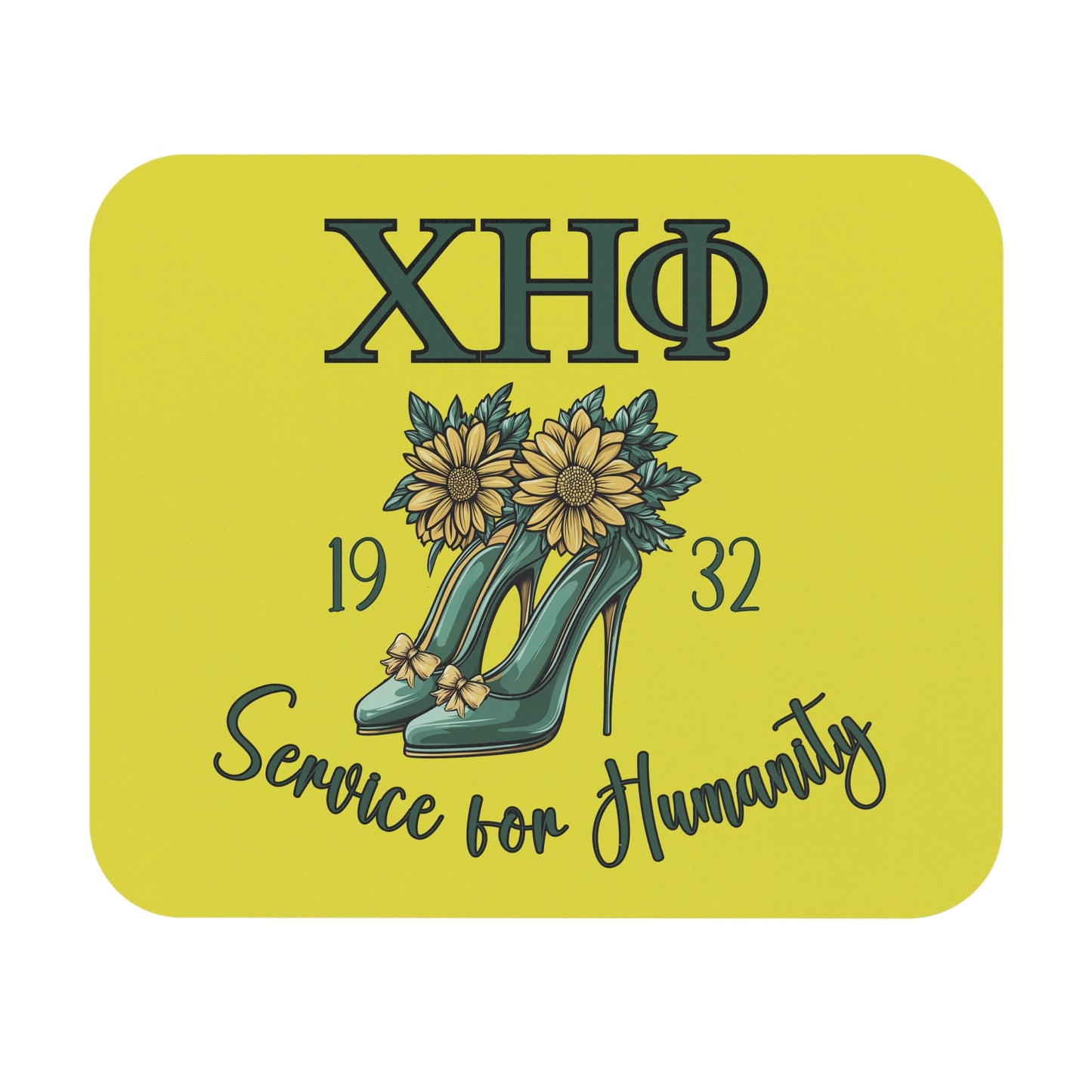 XHO Yellow Shoe Design Mouse Pad