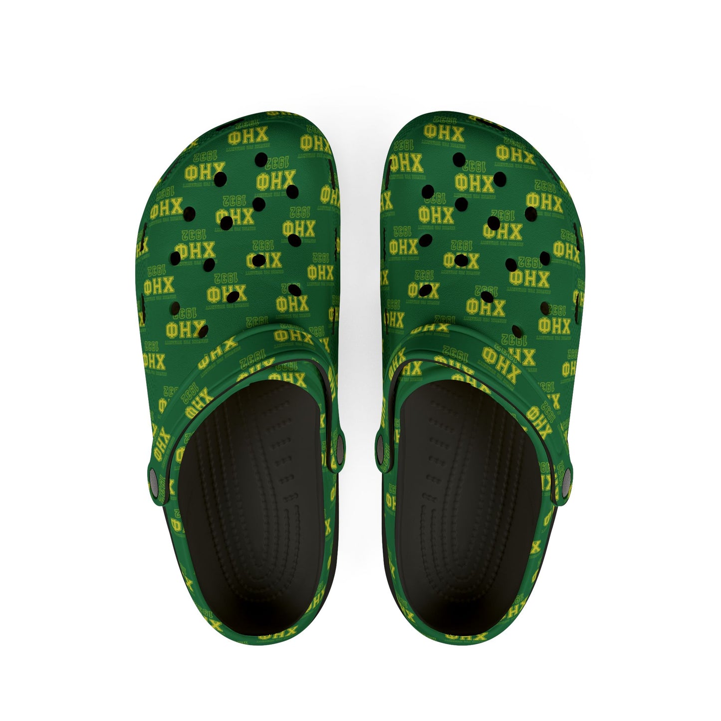 Unisex XHO Green Rubber Shoes with Optional Strap