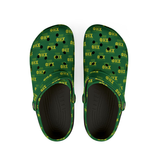 Unisex XHO Green Rubber Shoes with Optional Strap