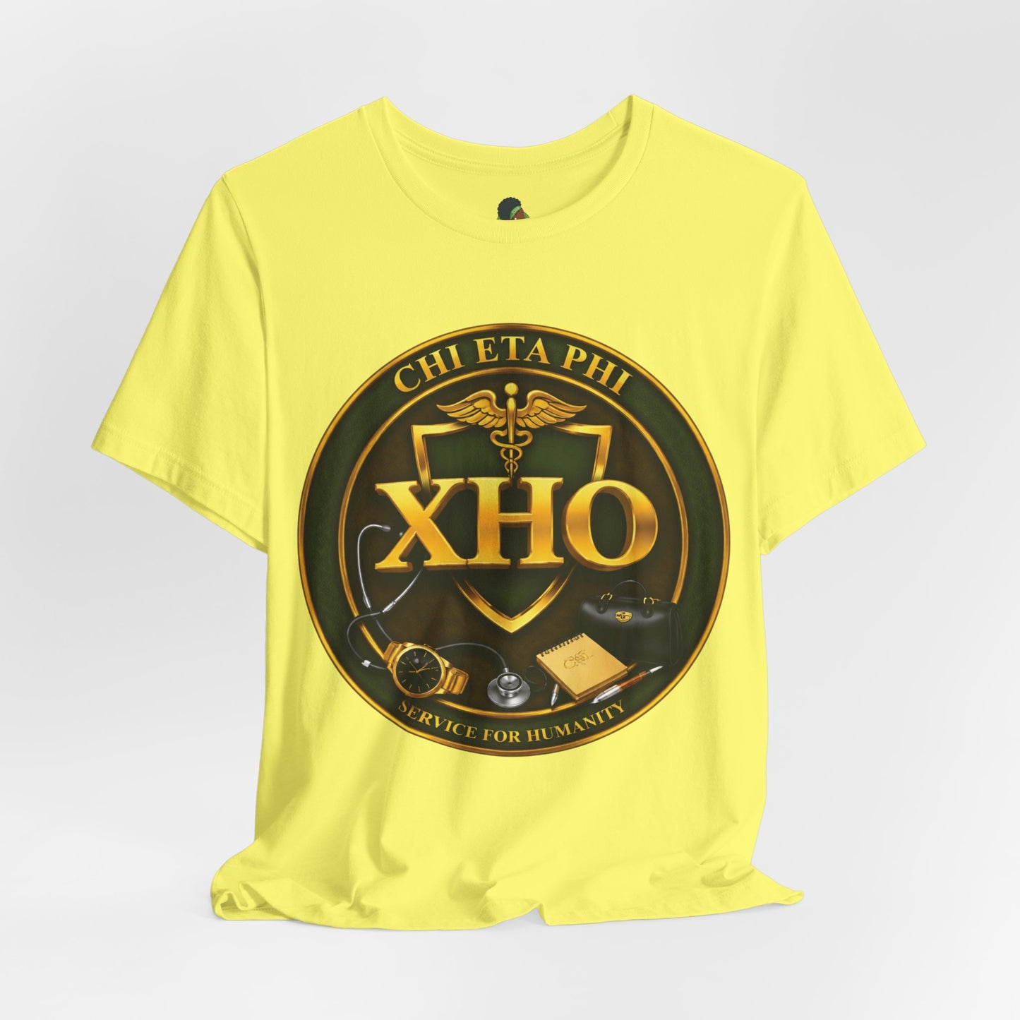 Chi Eta Phi XHO Crest T‑Shirt — Nursing Service for Humanity Tee