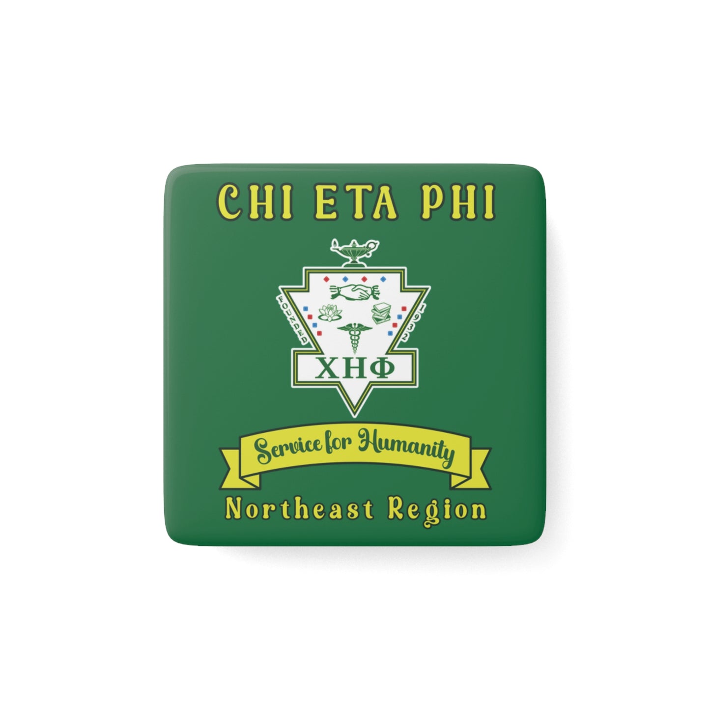 Chi Eta Phi Porcelain Square Magnets