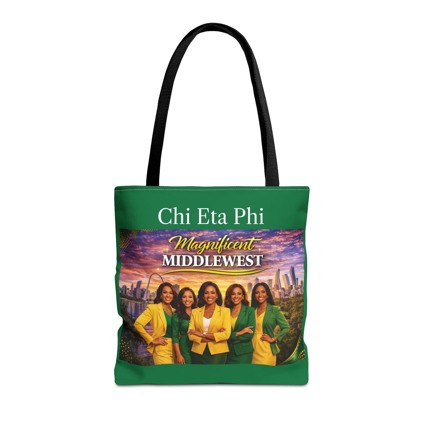 Colorful Regional Chi Soror Tote Bags