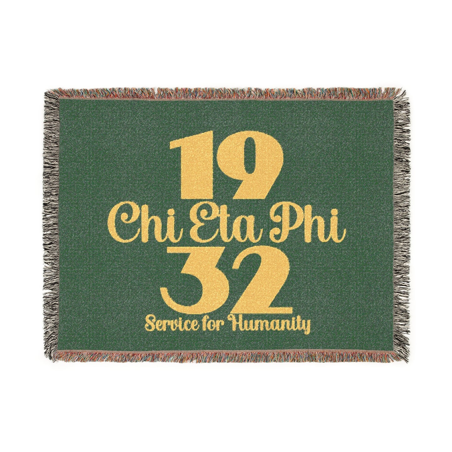 Chi Eta Phi 1932 Woven Fringed  Blanket