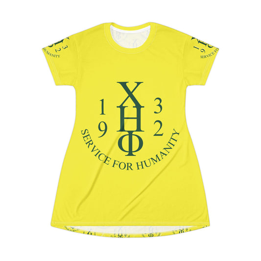 Chi Eta Phi Yellow 1932 T-Shirt Pajama Dress or Lounge Shirt
