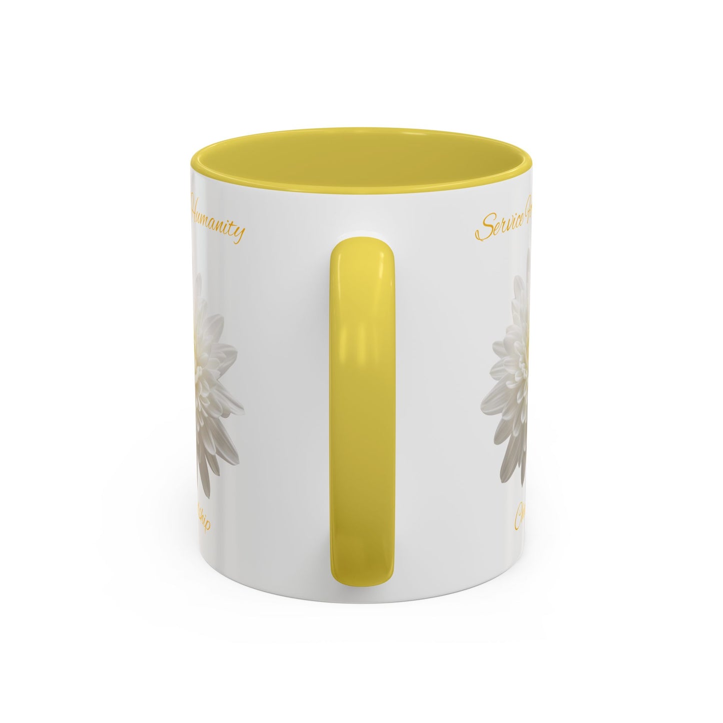Service For Humanity Yellow Chrysanthemum Mug, 11oz