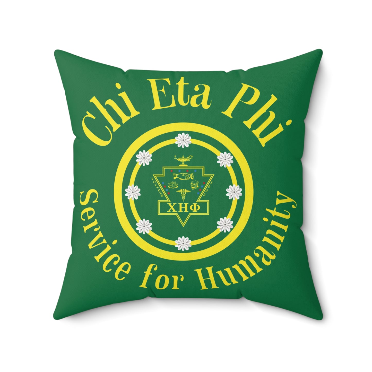 Chi Eta Phi Service for Humanity Polyester Spun Square Pillow