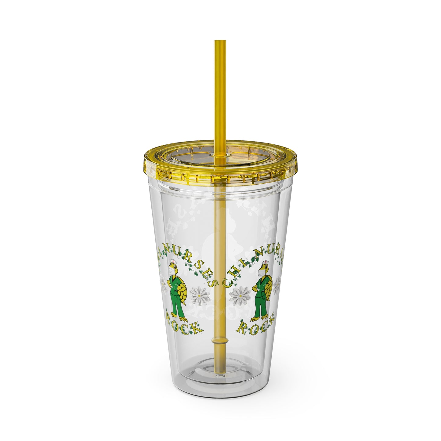 Chi Nurses Rock Sunsplash Tumbler with Straw, 16oz