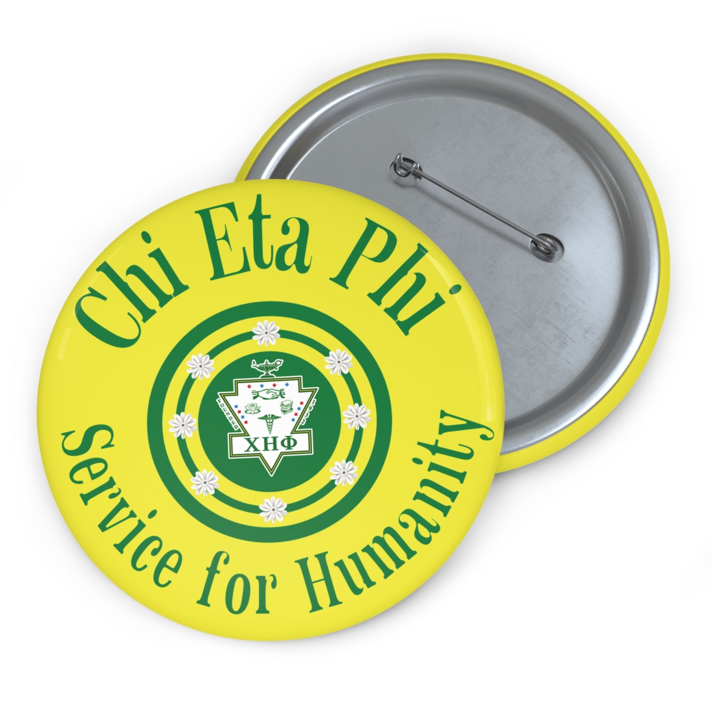 Yellow Service for Humanity Button