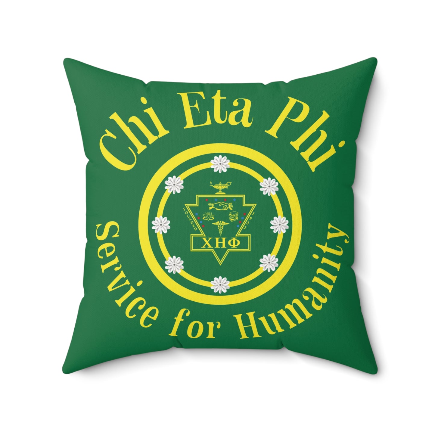Chi Eta Phi Service for Humanity Polyester Spun Square Pillow