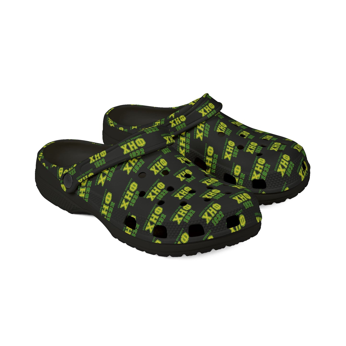 Unisex Black XHO Rubber Shoe with Optional Strap