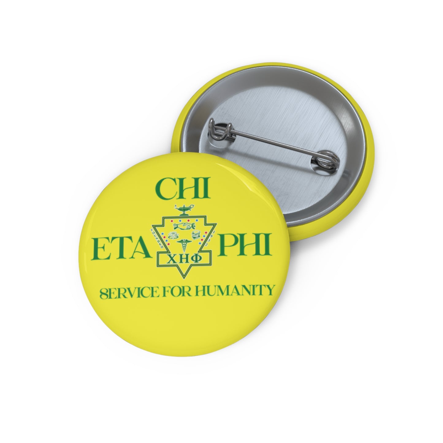 Chi Eta Phi Yellow Logo Button