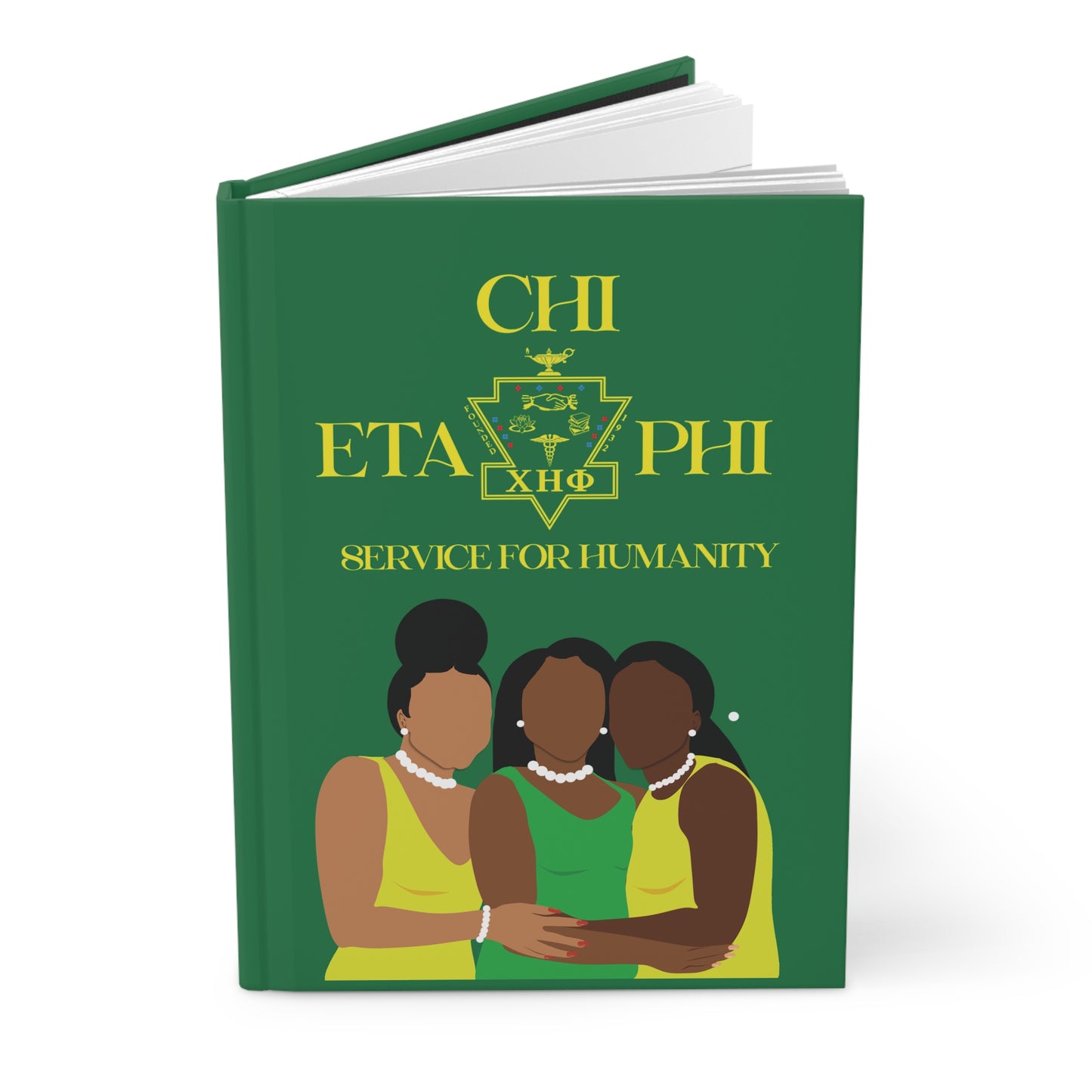 Chi Eta Phi Yellow Sisters Themed Journal - Ruled Lines