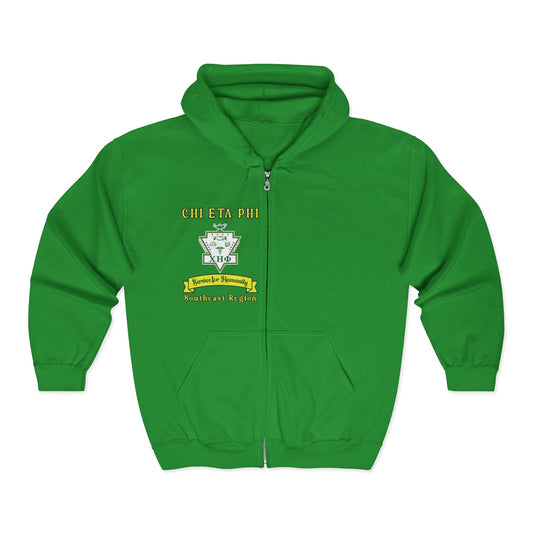 Southeast Region Zip Hoodie – Sorority Crest & State List on the Back