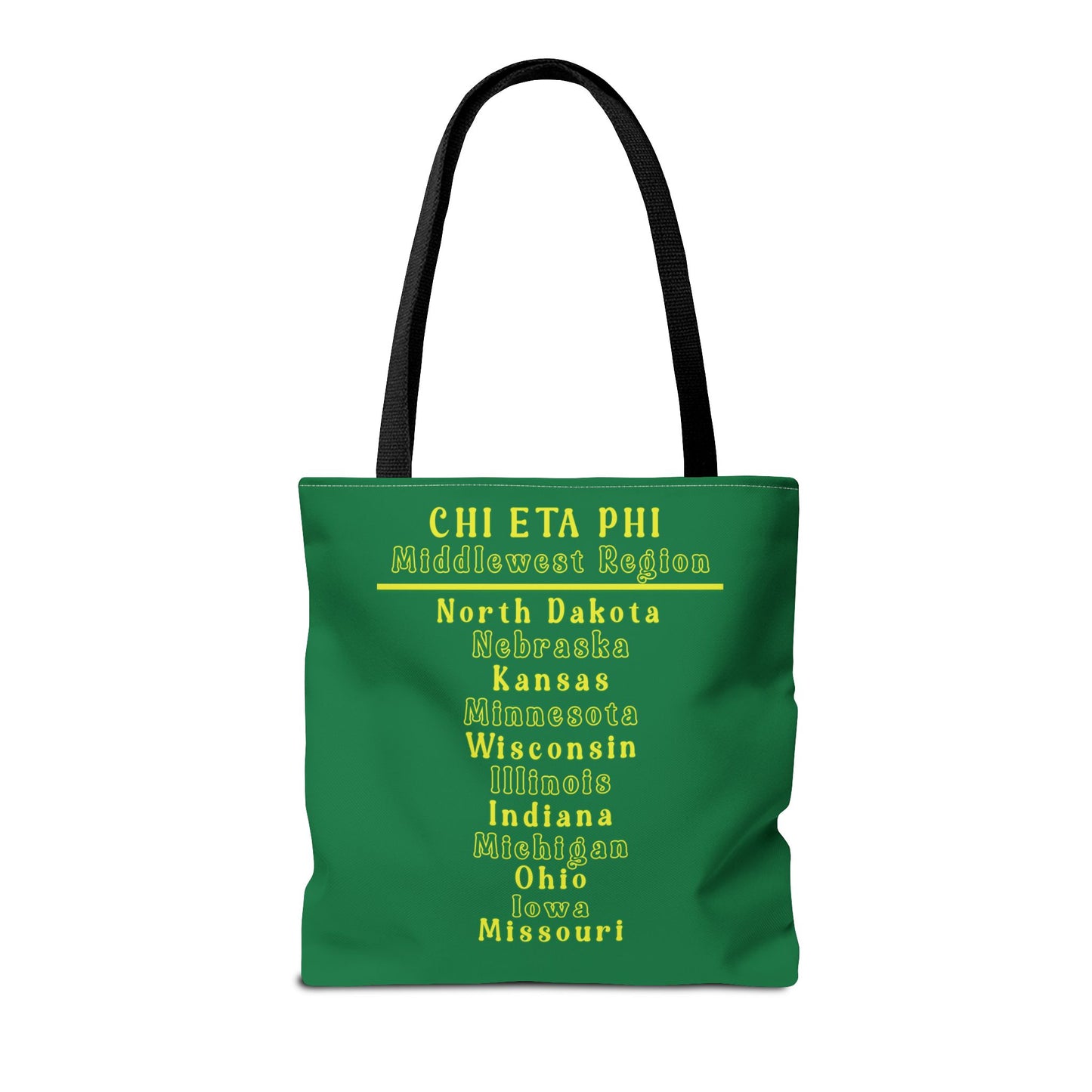 Middlewest Region Green and Yellow Tote Bag
