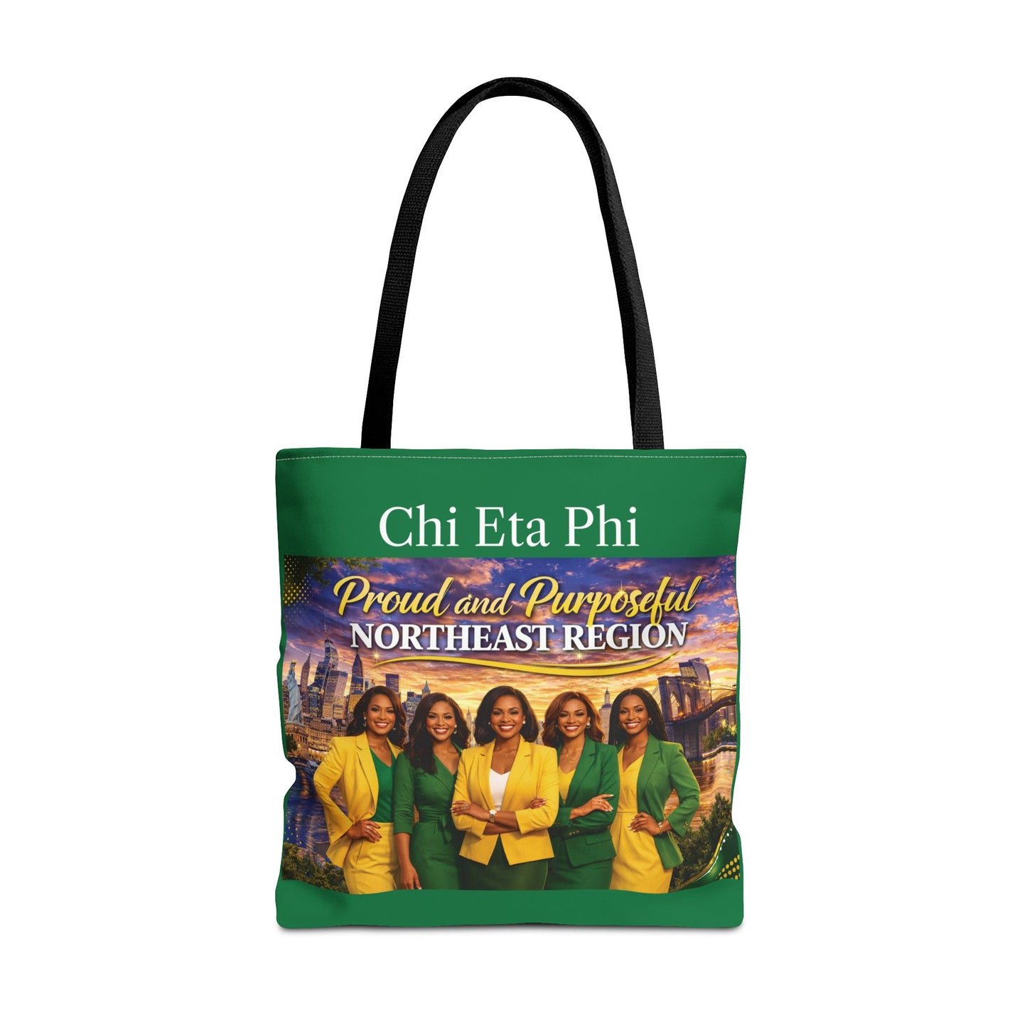 Colorful Regional Chi Soror Tote Bags