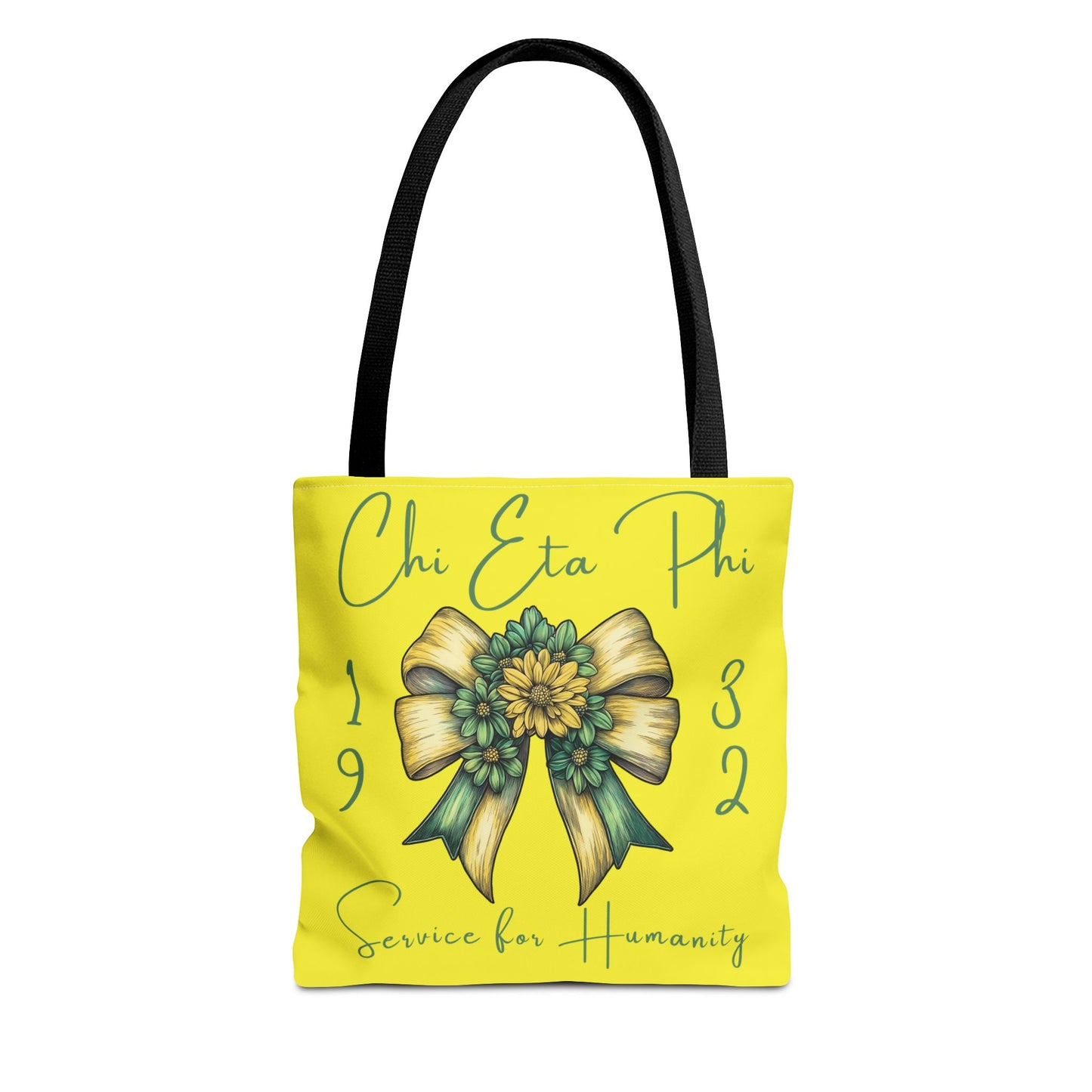 Yellow Chi Bow Design Tote Bag